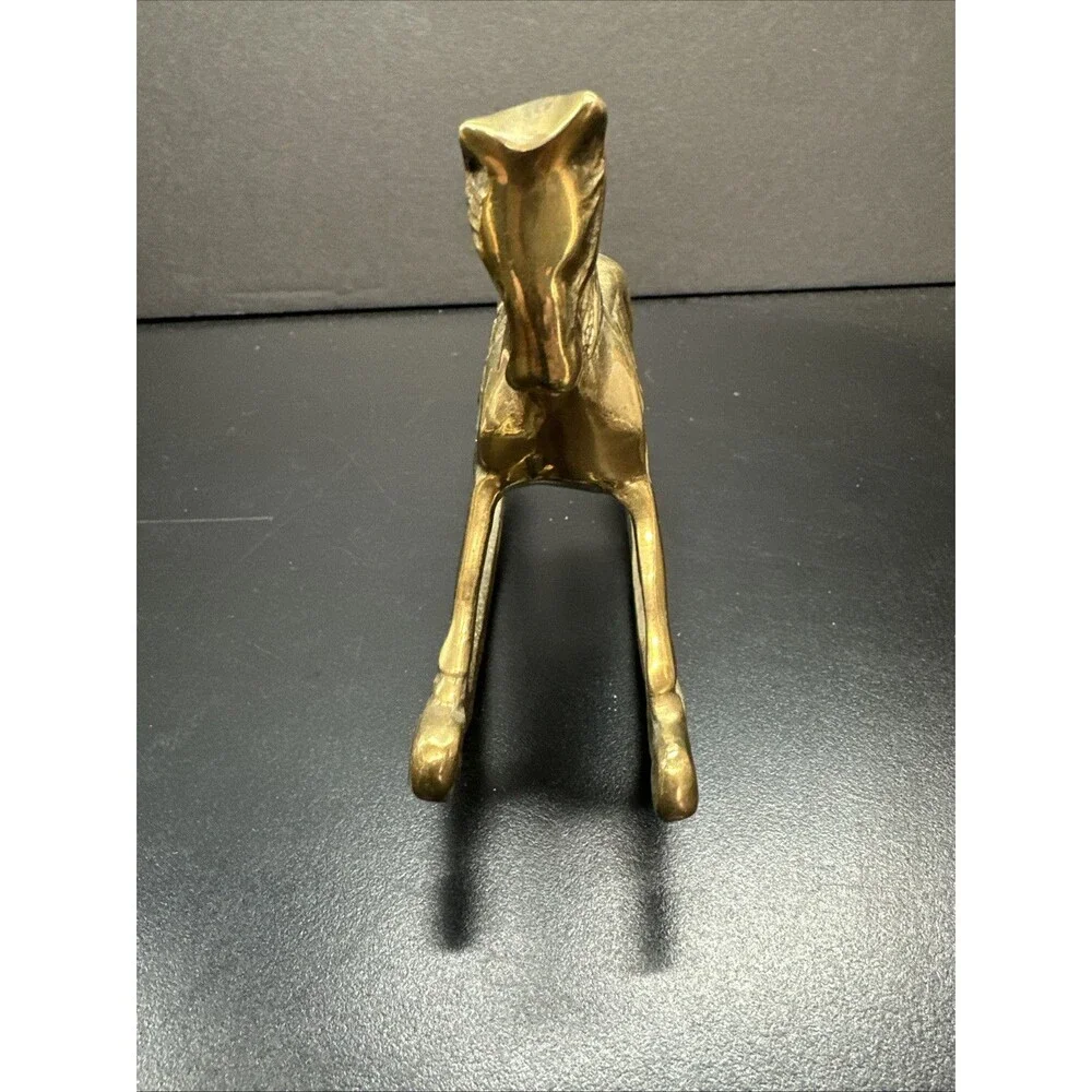 Vintage Brass Rocking Horse Figurine